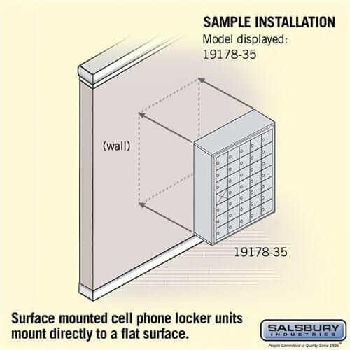 Salsbury Industries Heavy Duty Aluminum Locker — 7 Tier, 5 Wide [35 A Doors] YourLockerStore