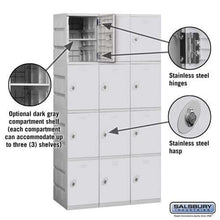 Load image into Gallery viewer, Salsbury Industries High Grade ABS Plastic Locker — 4 Tier, 3 Wide YourLockerStore