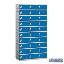 Load image into Gallery viewer, Plastic Lockers: High Grade ABS Plastic Locker - Box Style - 10 Tier, 3 Wide - Blue - Salsbury Industries