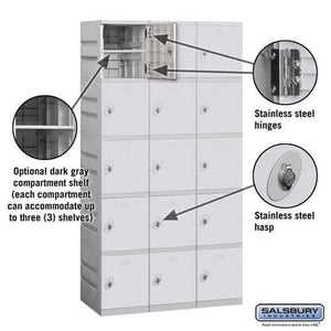 Salsbury Industries High Grade ABS Plastic Locker — Box Style — 5 Tier, 3 Wide YourLockerStore