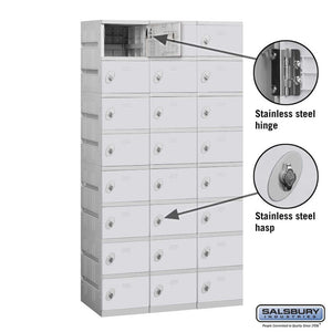 Salsbury Industries High Grade ABS Plastic Locker — Box Style — 8 Tier, 3 Wide YourLockerStore