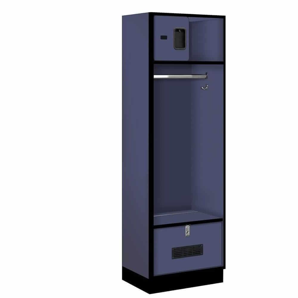 Wood Lockers: Designer Wood Open Access Locker - Blue - Salsbury Industries