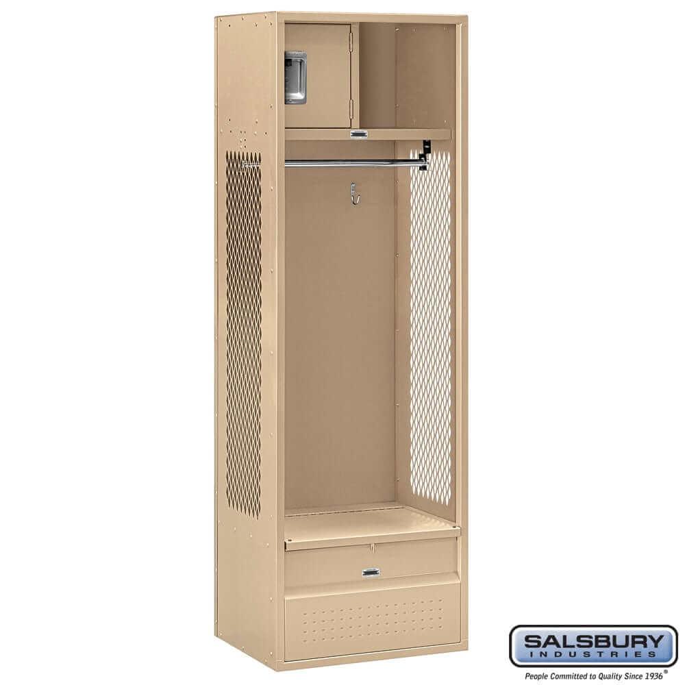 Metal Lockers: Open Access Steel Locker - Tan - Salsbury Industries