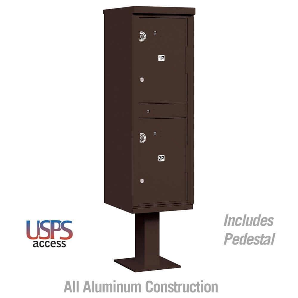 Salsbury Industries Outdoor Parcel Locker with USPS Access — Type I — 2 Compartments 3302BRZ-U 820996443571 YourLockerStore