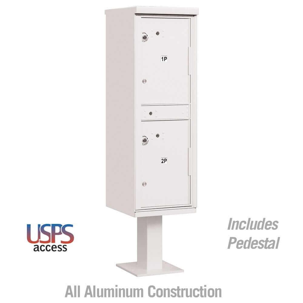 Salsbury Industries Outdoor Parcel Locker with USPS Access — Type I — 2 Compartments 3302WHT-U 820996443601 YourLockerStore