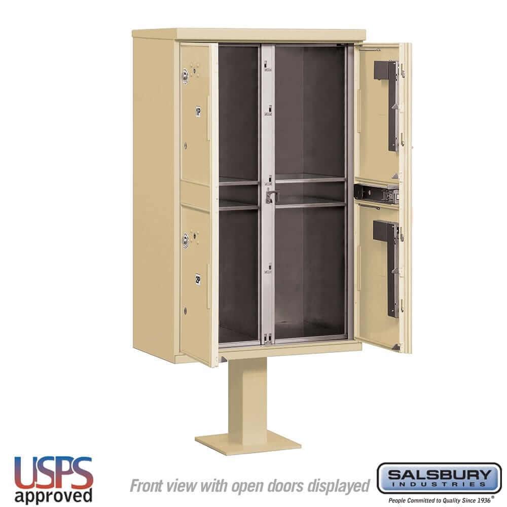Salsbury Industries Outdoor Parcel Locker with USPS Access — Type II — 4 Compartments YourLockerStore