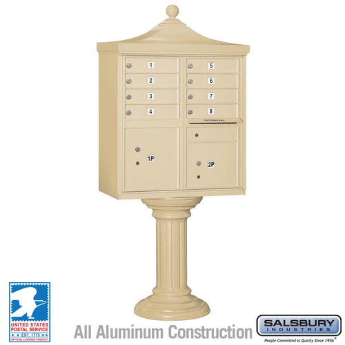 Salsbury Industries Regency Decorative Cluster Box Unit with USPS Access — Type I — 8 Doors and 2 Parcel Lockers 3308R-SAN-U 820996443625 YourLockerStore