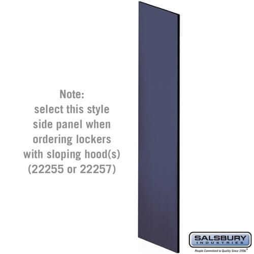 Salsbury Industries Side Panels with sloping hood — Designer Wood Lockers 33309BLU 820996541314 YourLockerStore