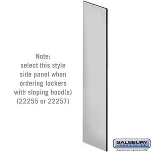 Salsbury Industries Side Panels with sloping hood — Designer Wood Lockers 33309GRY 820996541307 YourLockerStore