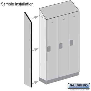 Salsbury Industries Side Panels with sloping hood — Designer Wood Lockers YourLockerStore