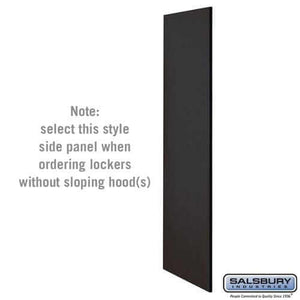 Salsbury Industries Side Panels without sloping hood — Designer Wood Lockers 33330BLK 820996541383 YourLockerStore