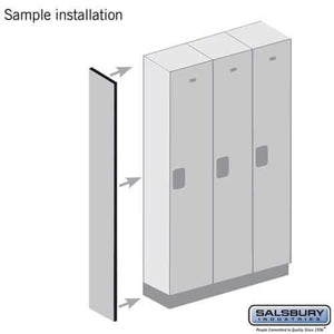 Salsbury Industries Side Panels without sloping hood — Designer Wood Lockers YourLockerStore