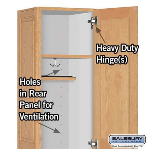 Salsbury Industries Solid Oak Executive Wood Locker — 1 Tier, 1 Wide YourLockerStore