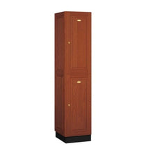 Load image into Gallery viewer, Wood Lockers: Solid Oak Executive Wood Locker - 2 Tier, 1 Wide - Medium Oak - Salsbury Industries