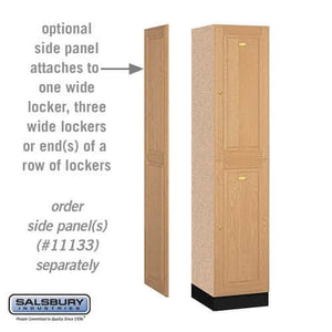 Salsbury Industries Solid Oak Executive Wood Locker — 2 Tier, 1 Wide YourLockerStore