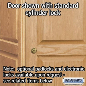 Salsbury Industries Solid Oak Executive Wood Locker — 2 Tier, 1 Wide YourLockerStore