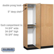 Load image into Gallery viewer, Salsbury Industries Solid Oak Executive Wood Locker — 2 Tier, 3 Wide YourLockerStore