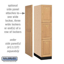 Load image into Gallery viewer, Salsbury Industries Solid Oak Executive Wood Locker — 3 Tier, 1 Wide YourLockerStore