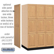 Load image into Gallery viewer, Salsbury Industries Solid Oak Executive Wood Locker — 3 Tier, 3 Wide YourLockerStore