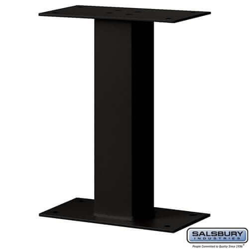 Salsbury Industries Standard Pedestal — Bolt Mounted [Mail Package Drop] 4395BLK YourLockerStore