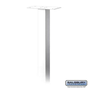 Salsbury Industries Standard Pedestal — In-Ground Mounted 4385WHT 820996106384 YourLockerStore