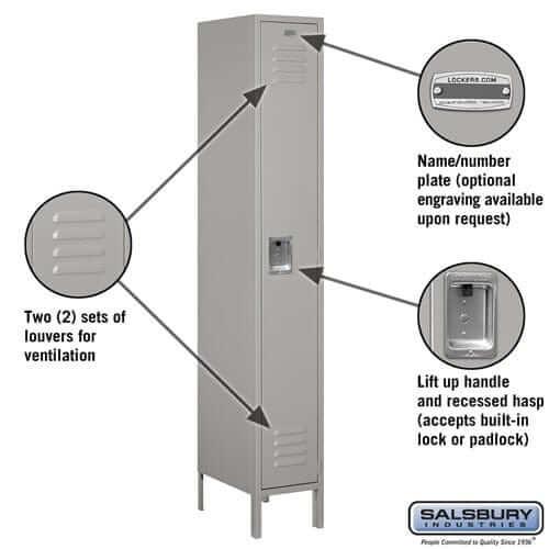 Salsbury Industries Standard Steel Locker — 1 Tier, 1 Wide YourLockerStore
