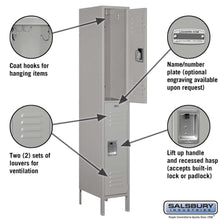 Load image into Gallery viewer, Salsbury Industries Standard Steel Locker — 2 Tier, 1 Wide YourLockerStore