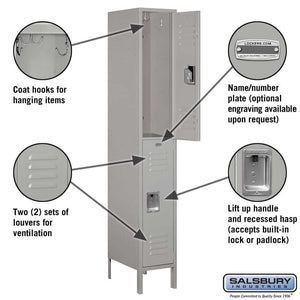 Salsbury Industries Standard Steel Locker — 2 Tier, 1 Wide YourLockerStore