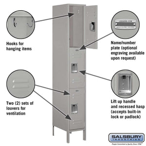 Salsbury Industries Standard Steel Locker — 3 Tier, 1 Wide YourLockerStore