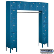 Load image into Gallery viewer, Metal Lockers: Standard Steel Locker - Bridge Style - 6 Tier, 16 Boxes - Blue - Salsbury Industries