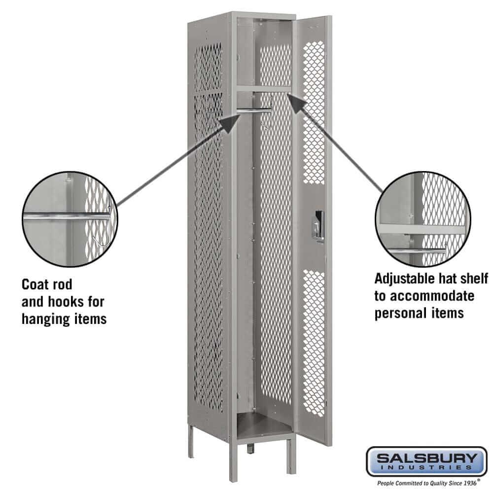 Salsbury Industries Vented Steel Locker — 1 Tier, 1 Wide YourLockerStore