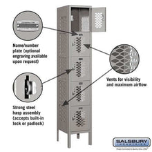 Load image into Gallery viewer, Salsbury Industries Vented Steel Locker — Box Style — 5 Tier, 1 Wide YourLockerStore