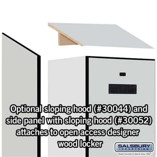 Sloping Hood — Open Access Designer Locker and Designer Gear Locker — 24 Inches Deep — Gray - Your Locker Store
