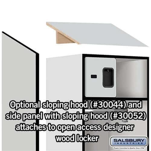 Sloping Hood — Open Access Designer Locker and Designer Gear Locker — 24 Inches Deep — Gray - Your Locker Store